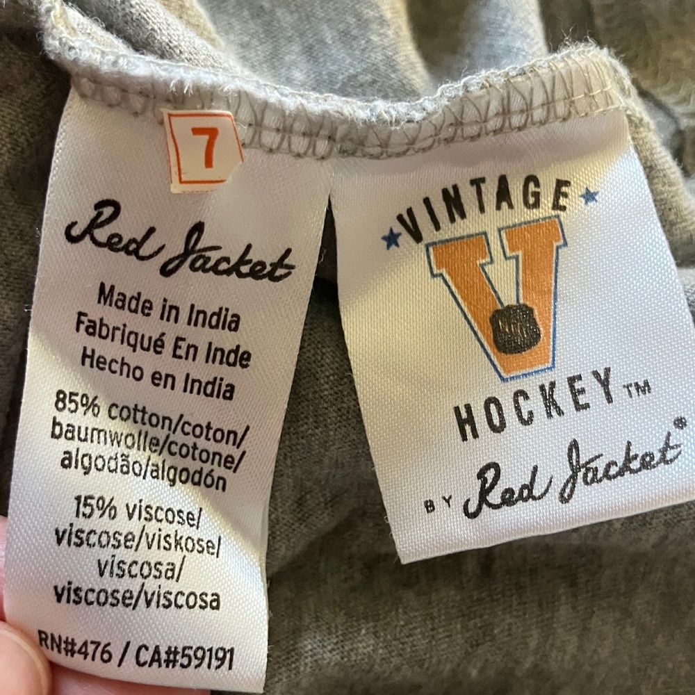 Red Jacket Gray Hartford Whalers Tee - Picture 4 of 5